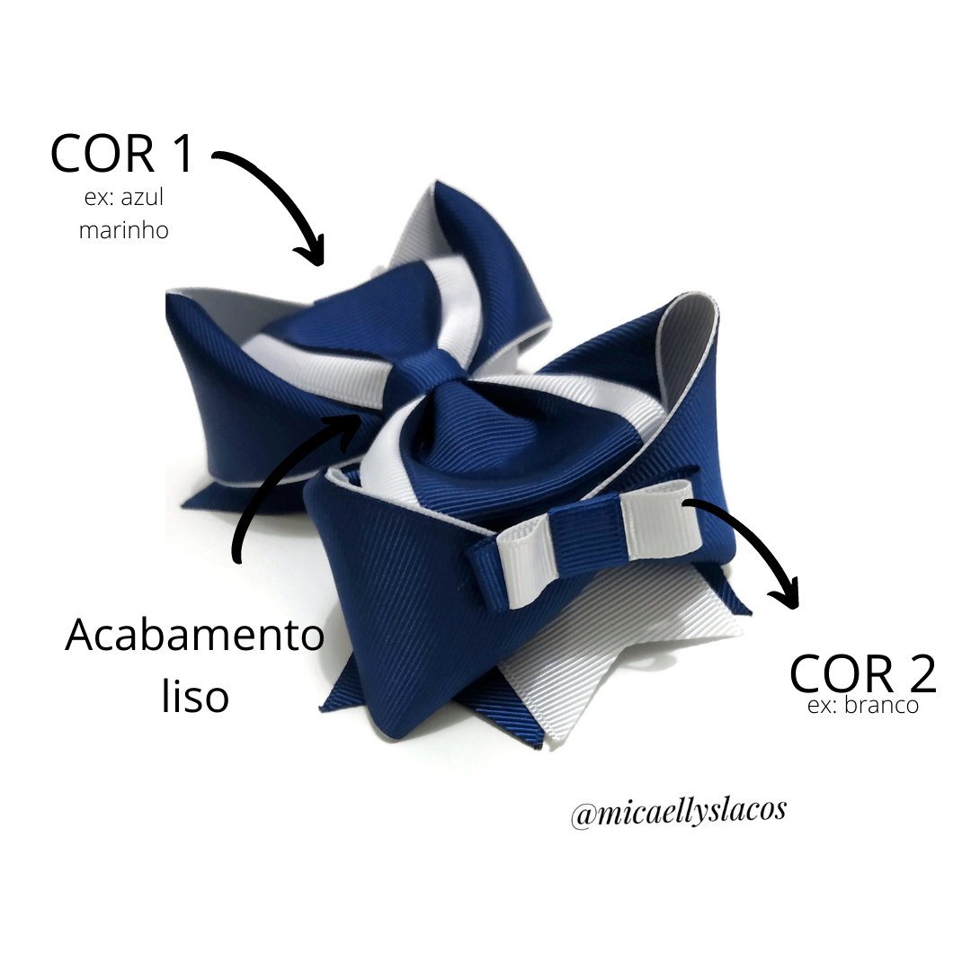 Laço Sofia jeans + coração - Sofia de Laço